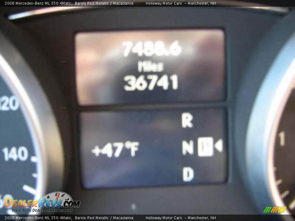 2008 Mercedes-Benz ML 350 4Matic Barolo Red Metallic / Macadamia Photo #10