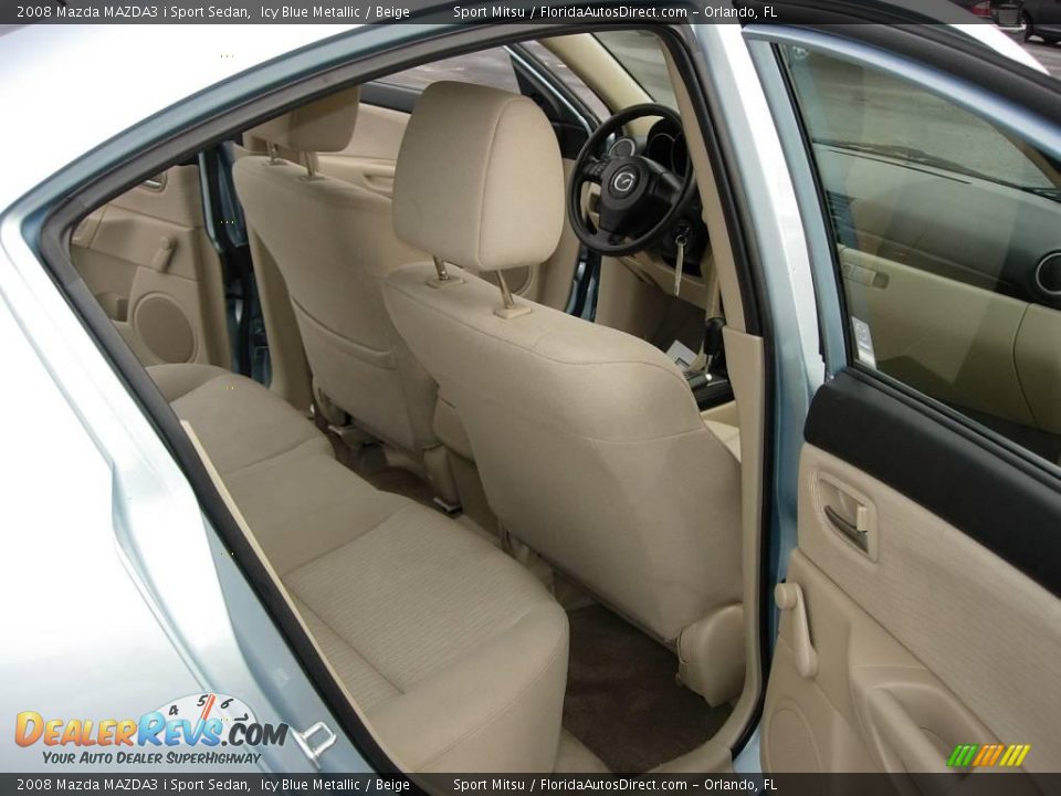 2008 Mazda MAZDA3 i Sport Sedan Icy Blue Metallic / Beige Photo #15