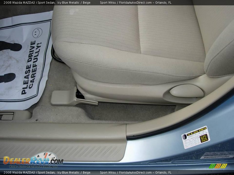 2008 Mazda MAZDA3 i Sport Sedan Icy Blue Metallic / Beige Photo #17