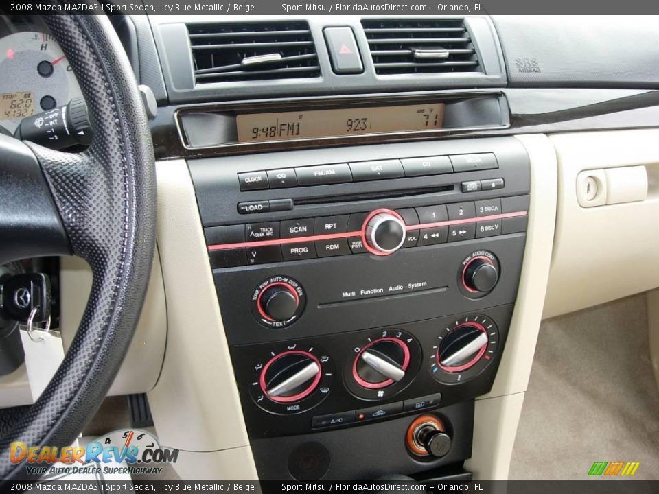 2008 Mazda MAZDA3 i Sport Sedan Icy Blue Metallic / Beige Photo #21