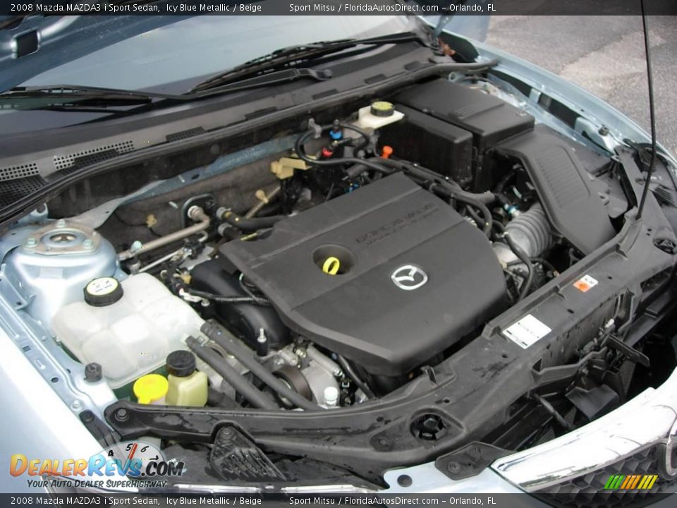 2008 Mazda MAZDA3 i Sport Sedan Icy Blue Metallic / Beige Photo #24