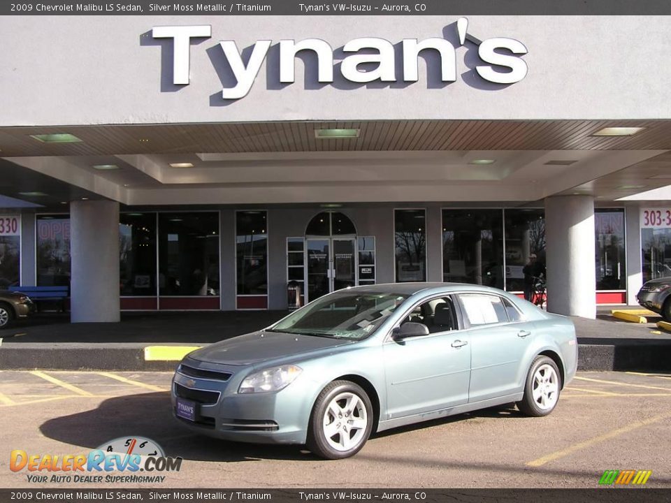 2009 Chevrolet Malibu LS Sedan Silver Moss Metallic / Titanium Photo #1