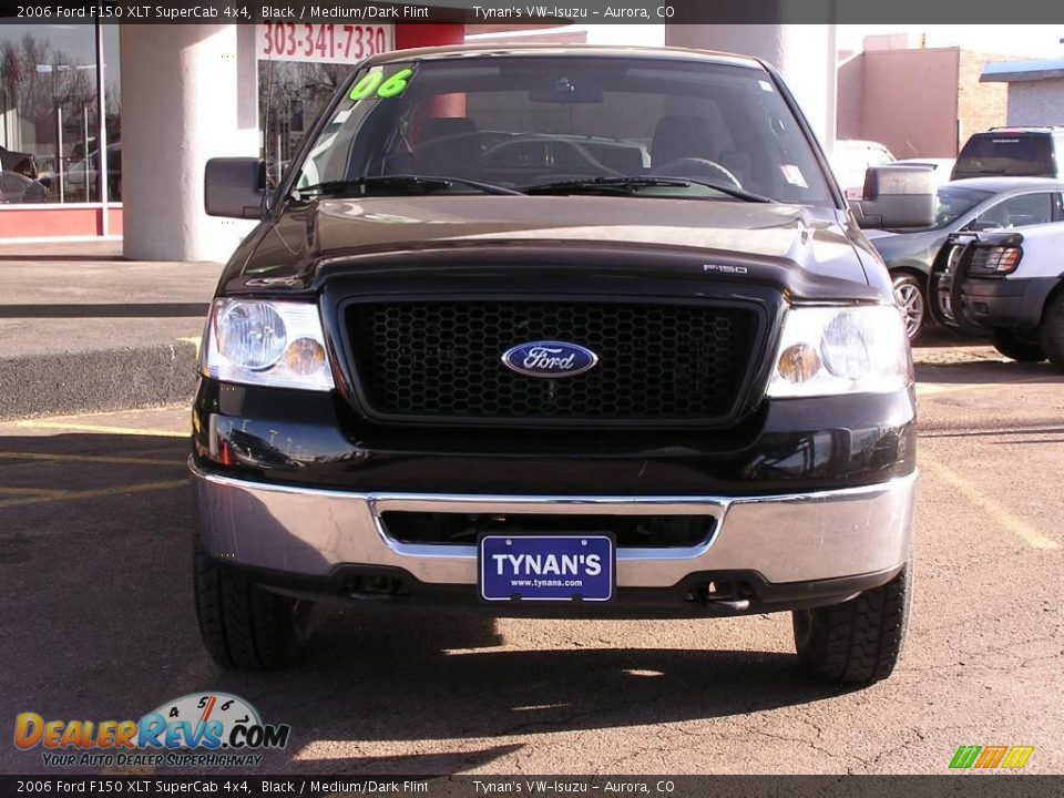 2006 Ford F150 XLT SuperCab 4x4 Black / Medium/Dark Flint Photo #2