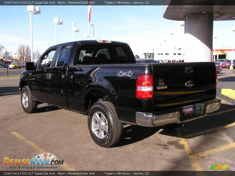2006 Ford F150 XLT SuperCab 4x4 Black / Medium/Dark Flint Photo #4