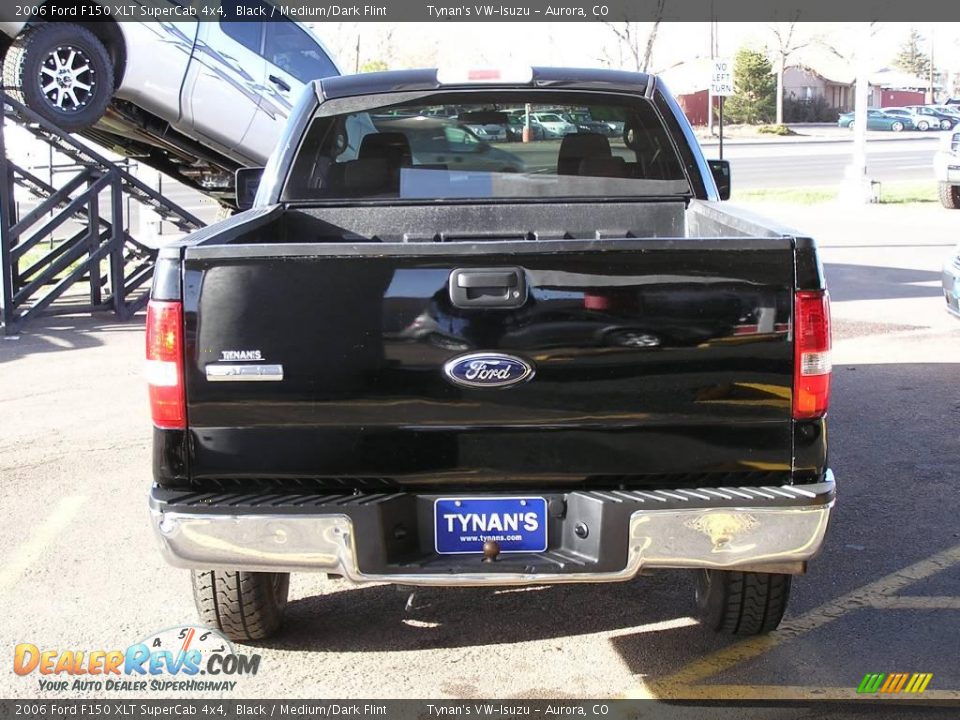 2006 Ford F150 XLT SuperCab 4x4 Black / Medium/Dark Flint Photo #5
