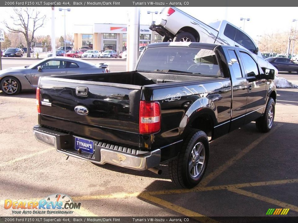 2006 Ford F150 XLT SuperCab 4x4 Black / Medium/Dark Flint Photo #6