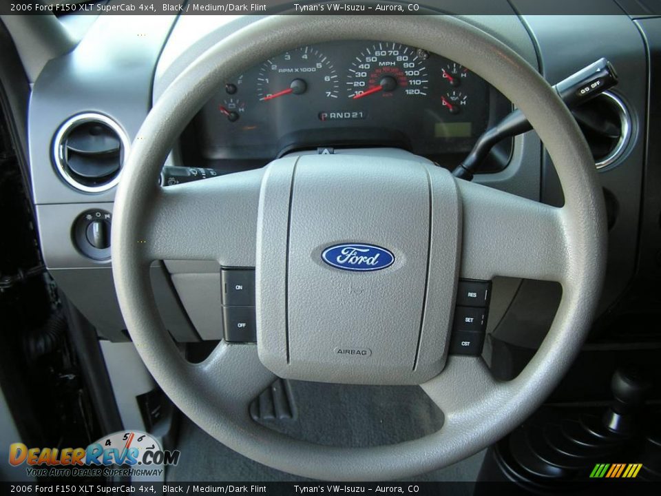2006 Ford F150 XLT SuperCab 4x4 Black / Medium/Dark Flint Photo #10