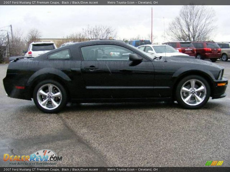 2007 Ford Mustang GT Premium Coupe Black / Black/Dove Accent Photo #2