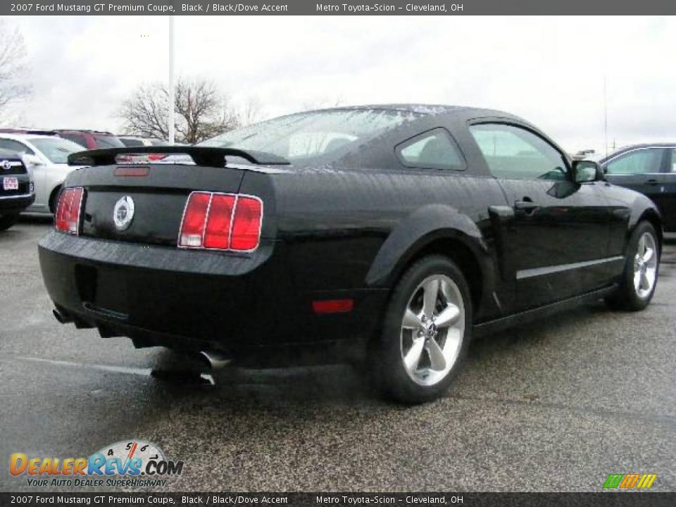2007 Ford Mustang GT Premium Coupe Black / Black/Dove Accent Photo #3