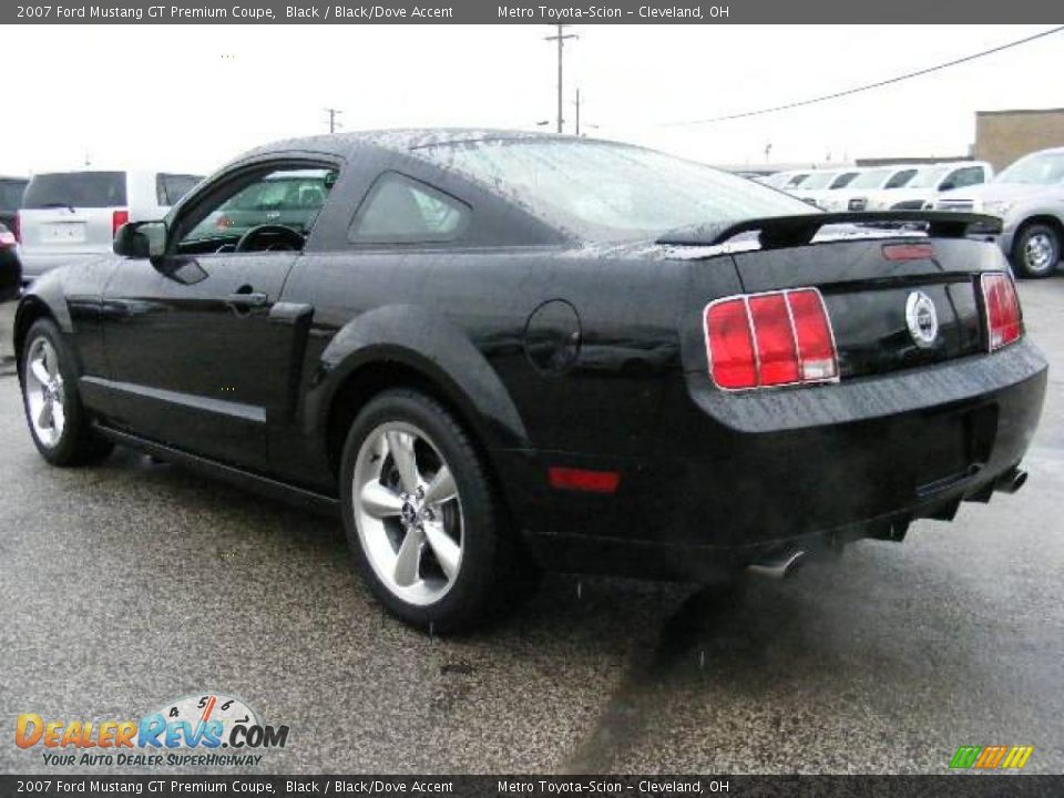 2007 Ford Mustang GT Premium Coupe Black / Black/Dove Accent Photo #5