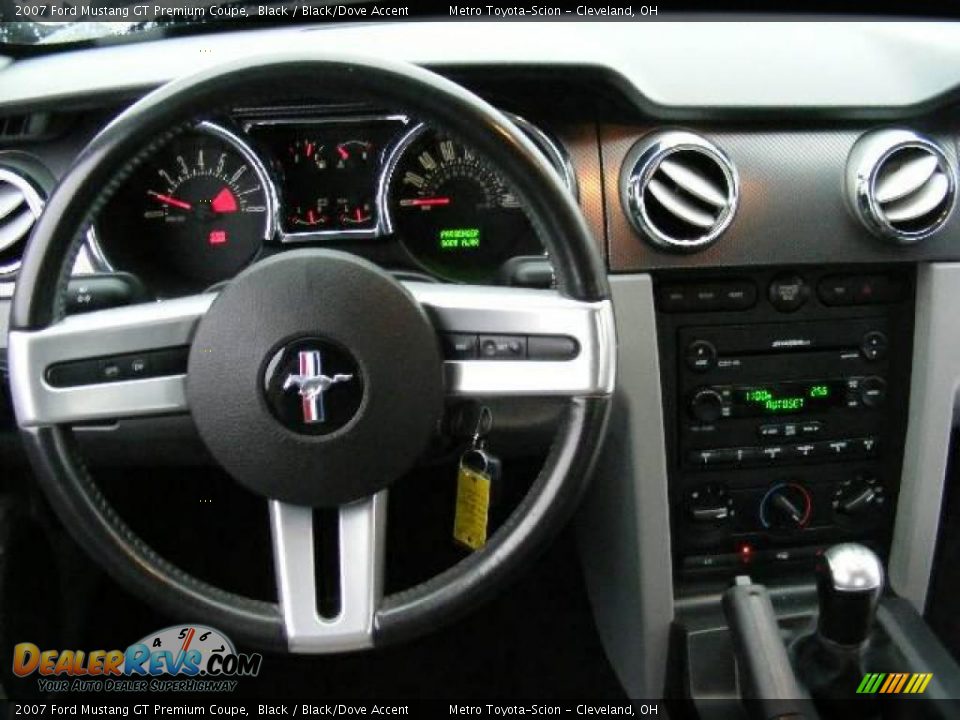 2007 Ford Mustang GT Premium Coupe Black / Black/Dove Accent Photo #14