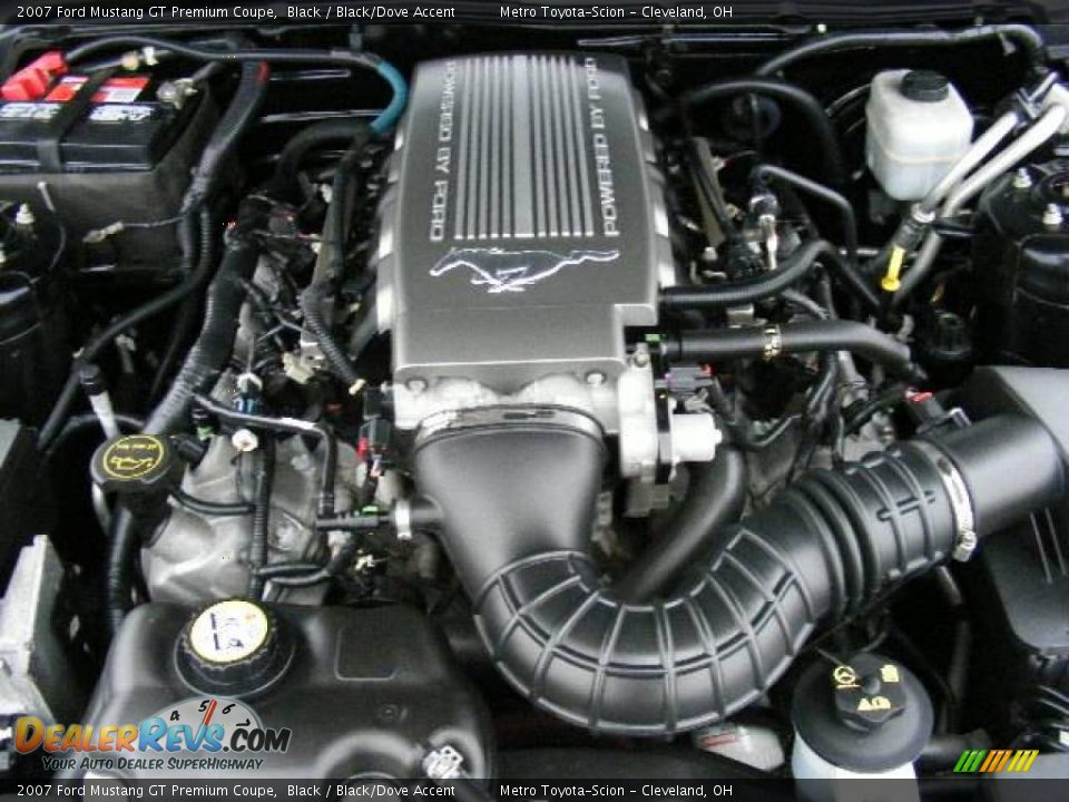 2007 Ford Mustang GT Premium Coupe Black / Black/Dove Accent Photo #27