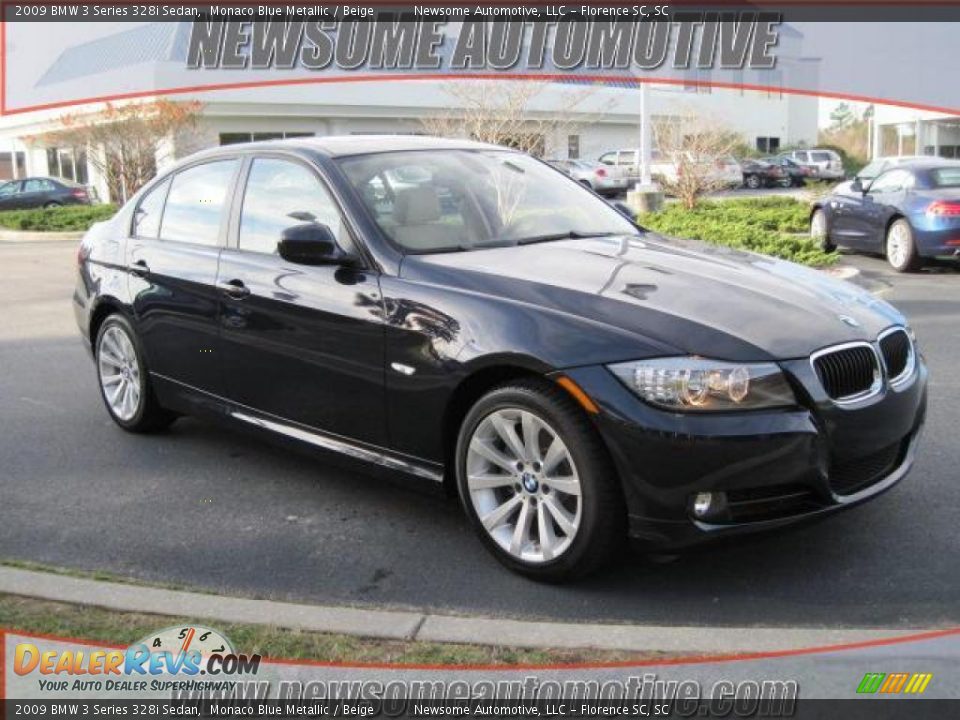 2009 BMW 3 Series 328i Sedan Monaco Blue Metallic / Beige Photo #1