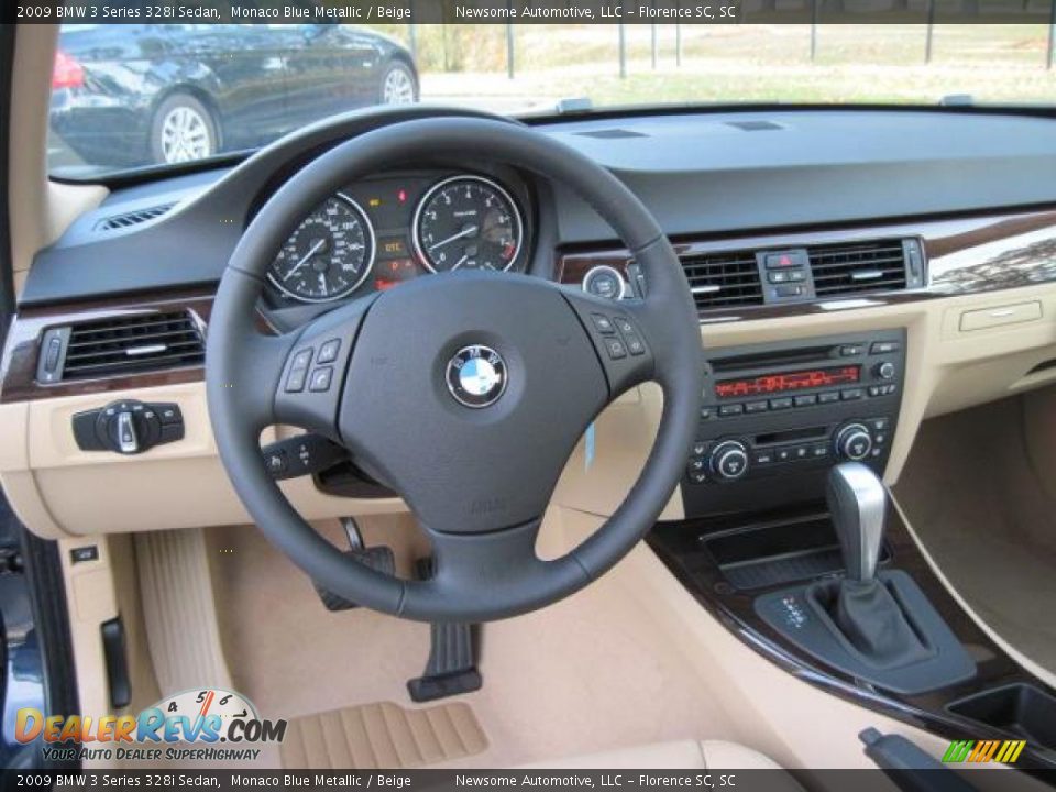 2009 BMW 3 Series 328i Sedan Monaco Blue Metallic / Beige Photo #4