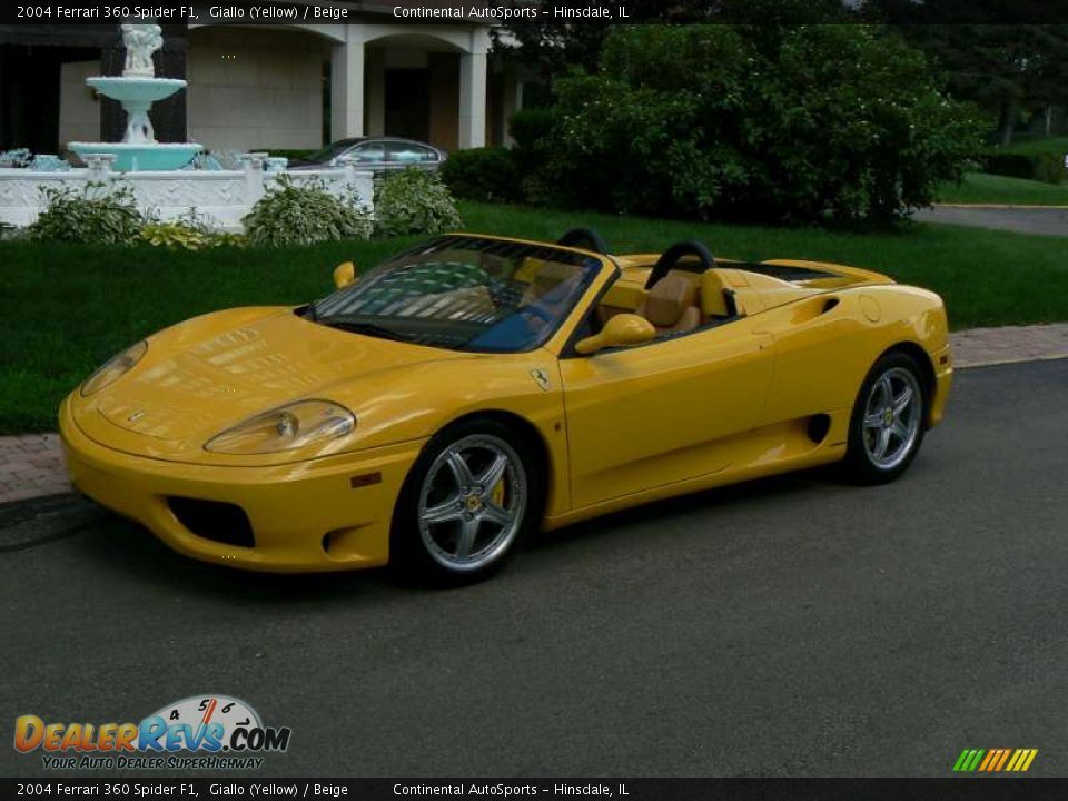 2004 Ferrari 360 Spider F1 Giallo (Yellow) / Beige Photo #1