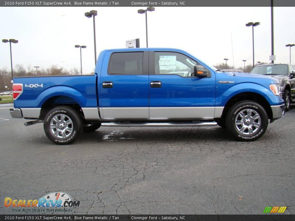 2010 Ford F150 XLT SuperCrew 4x4 Blue Flame Metallic / Tan Photo #2