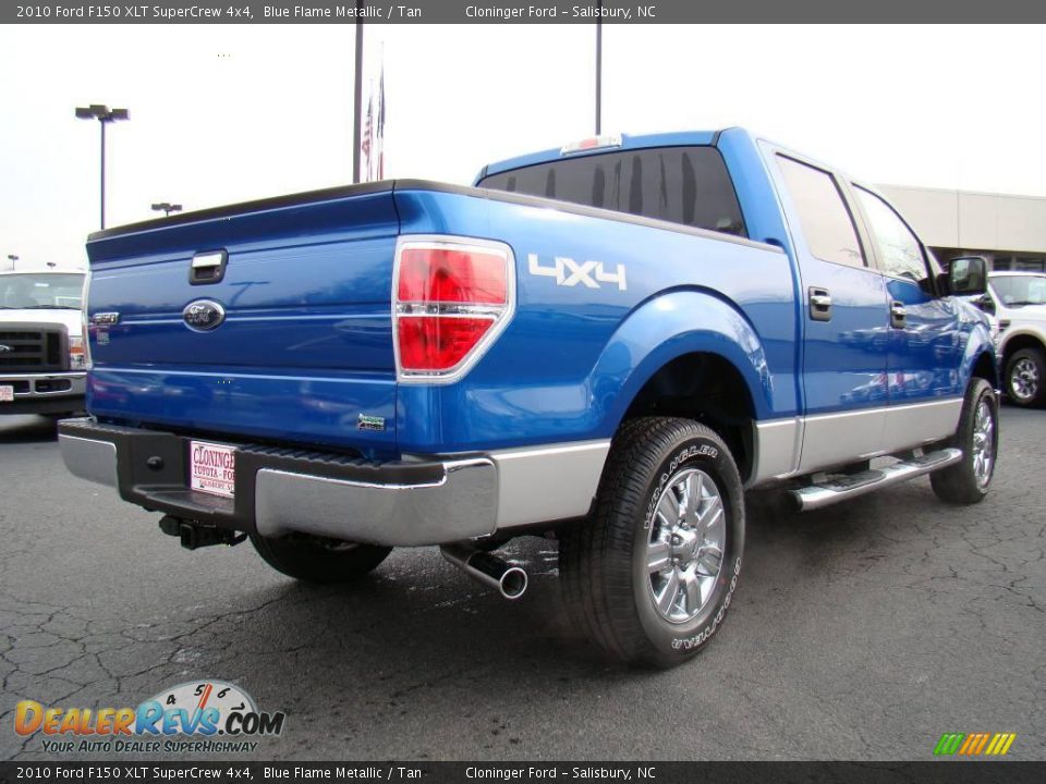 2010 Ford F150 XLT SuperCrew 4x4 Blue Flame Metallic / Tan Photo #3