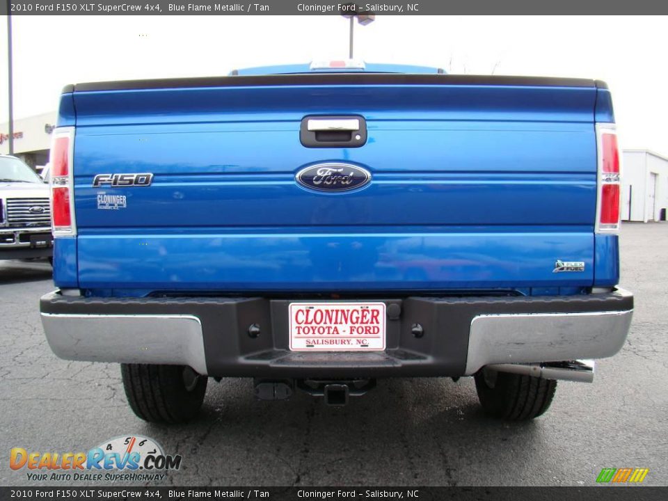 2010 Ford F150 XLT SuperCrew 4x4 Blue Flame Metallic / Tan Photo #4