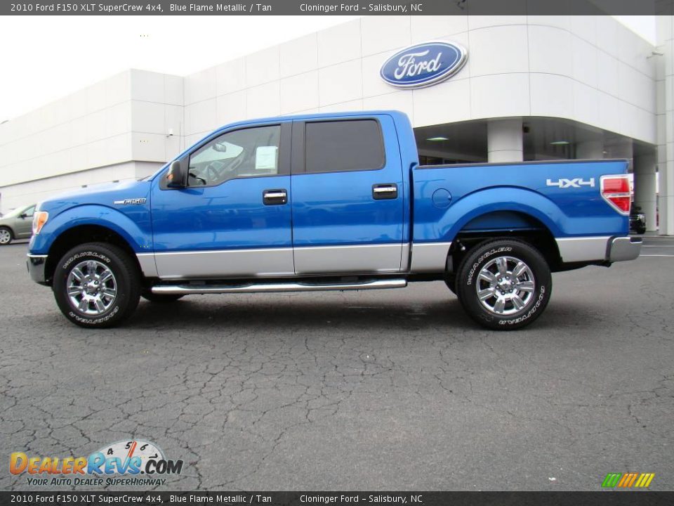 2010 Ford F150 XLT SuperCrew 4x4 Blue Flame Metallic / Tan Photo #5