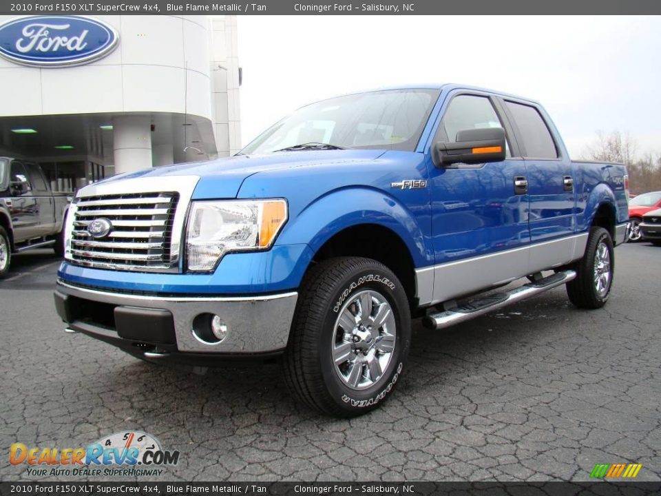 2010 Ford F150 XLT SuperCrew 4x4 Blue Flame Metallic / Tan Photo #6