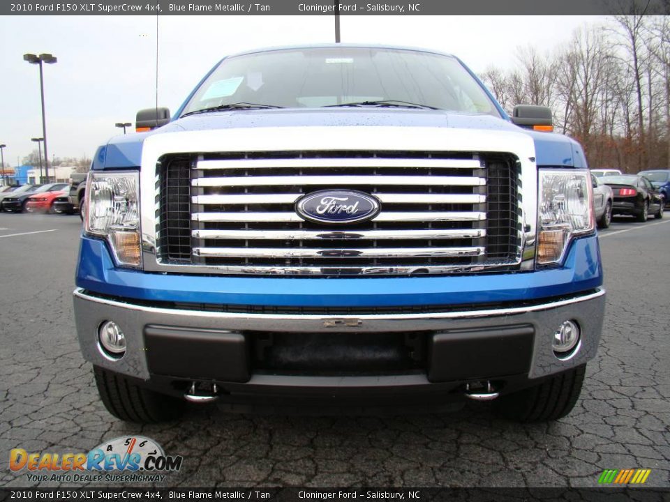 2010 Ford F150 XLT SuperCrew 4x4 Blue Flame Metallic / Tan Photo #7