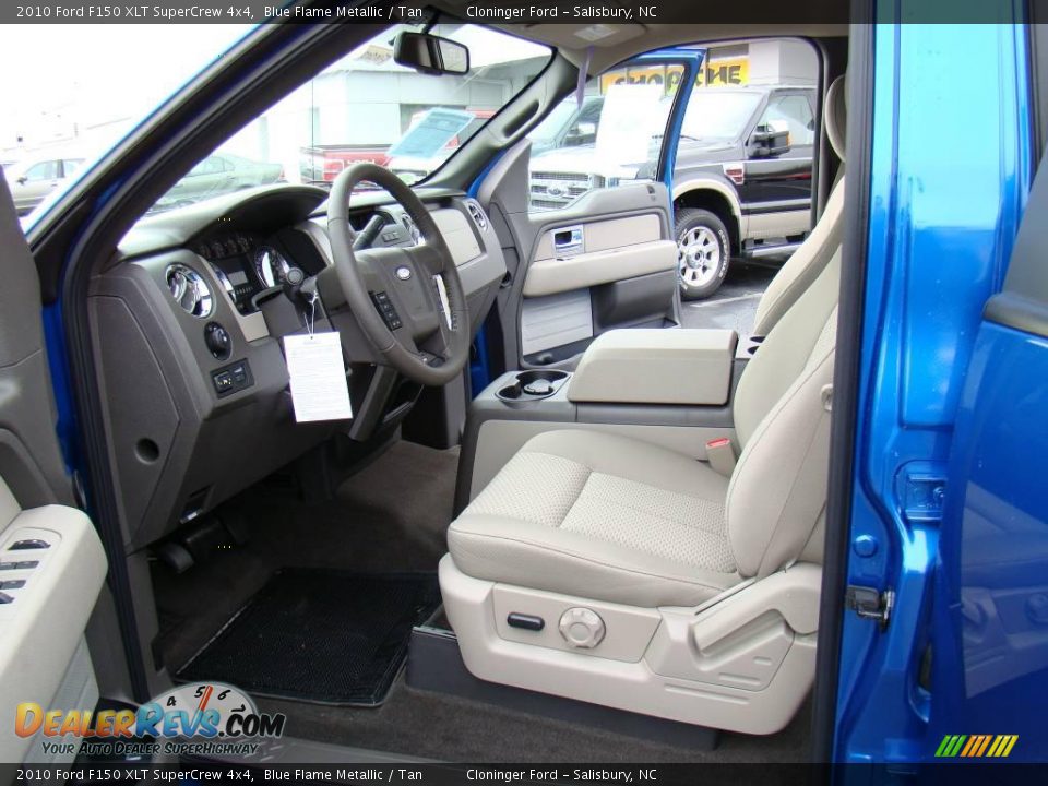2010 Ford F150 XLT SuperCrew 4x4 Blue Flame Metallic / Tan Photo #8