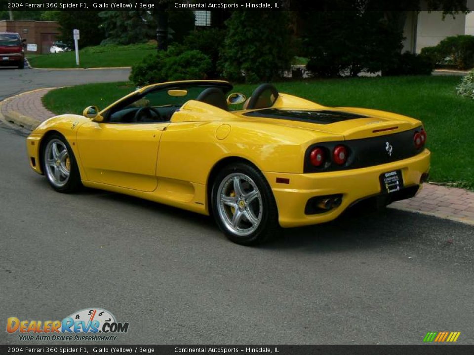 2004 Ferrari 360 Spider F1 Giallo (Yellow) / Beige Photo #2