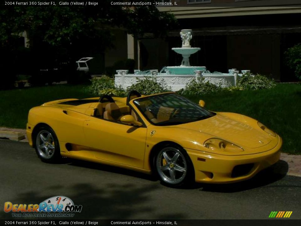 2004 Ferrari 360 Spider F1 Giallo (Yellow) / Beige Photo #4
