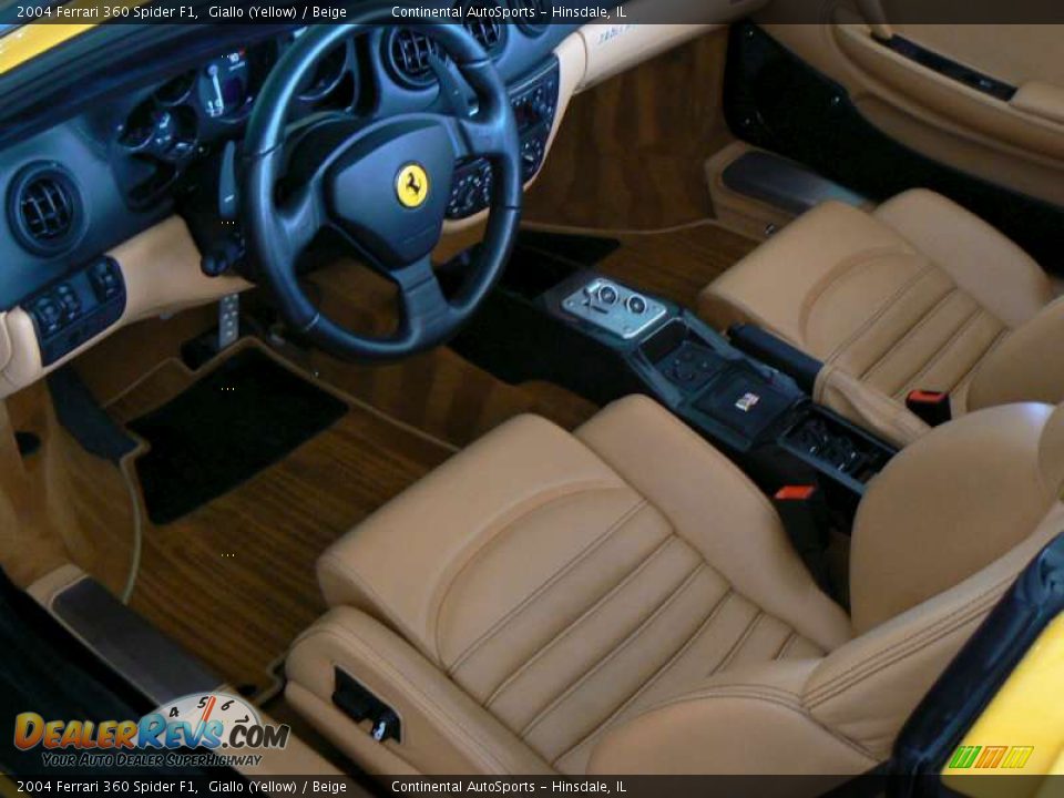 2004 Ferrari 360 Spider F1 Giallo (Yellow) / Beige Photo #6