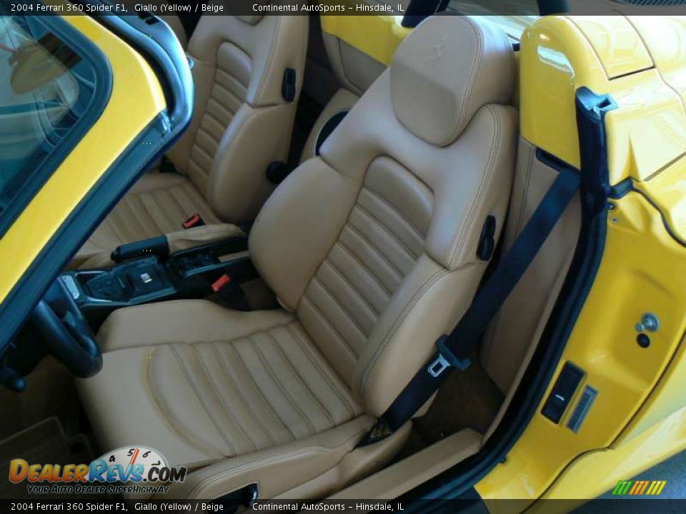 2004 Ferrari 360 Spider F1 Giallo (Yellow) / Beige Photo #7
