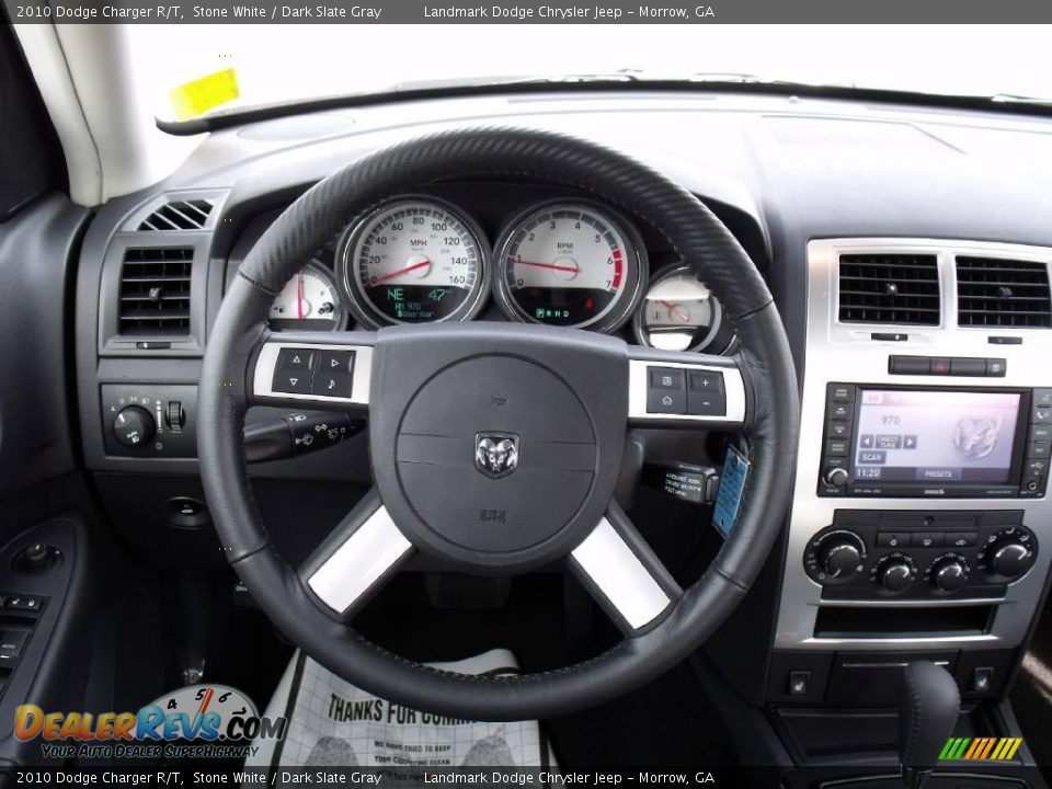 2010 Dodge Charger R/T Stone White / Dark Slate Gray Photo #13