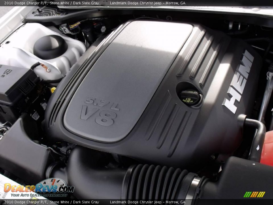 2010 Dodge Charger R/T Stone White / Dark Slate Gray Photo #14