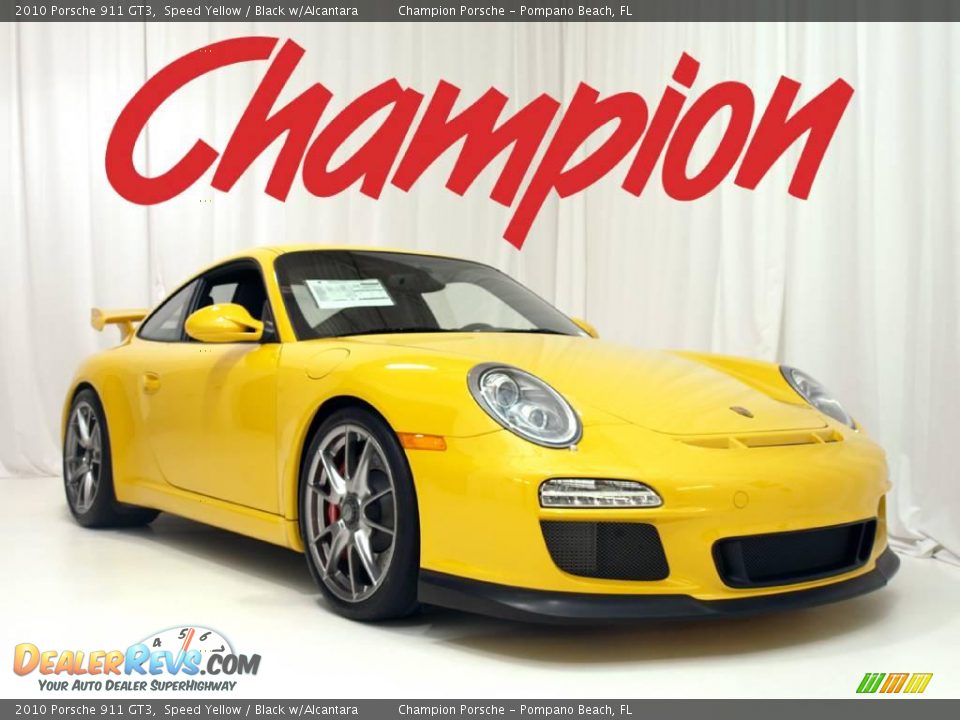 2010 Porsche 911 GT3 Speed Yellow / Black w/Alcantara Photo #1