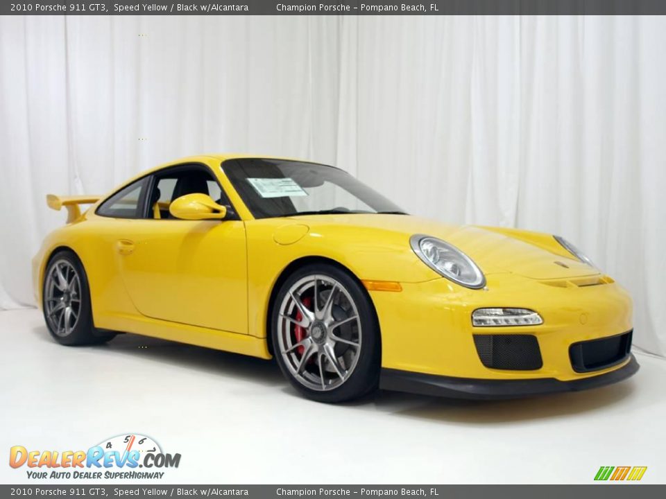 2010 Porsche 911 GT3 Speed Yellow / Black w/Alcantara Photo #2