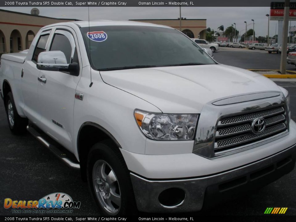 2008 Toyota Tundra SR5 Double Cab Super White / Graphite Gray Photo #1