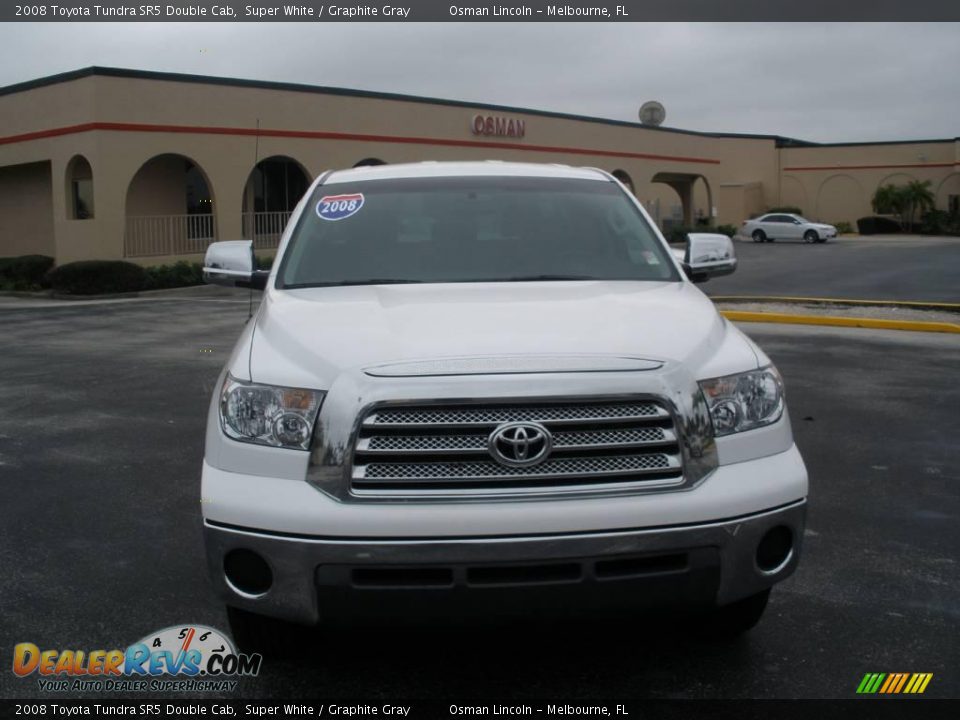 2008 Toyota Tundra SR5 Double Cab Super White / Graphite Gray Photo #2