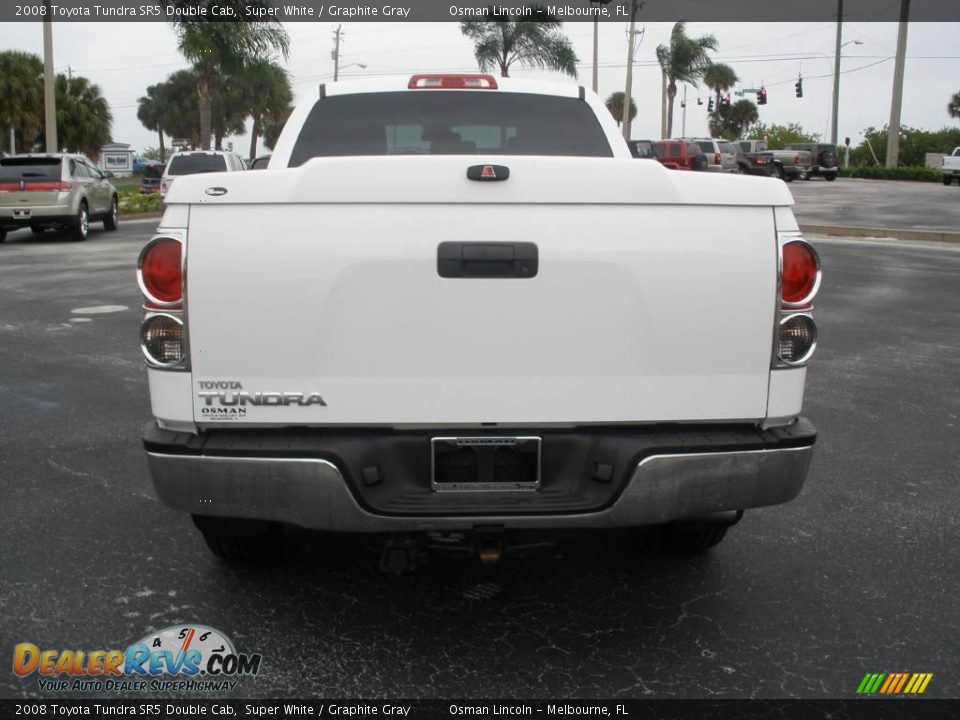 2008 Toyota Tundra SR5 Double Cab Super White / Graphite Gray Photo #4