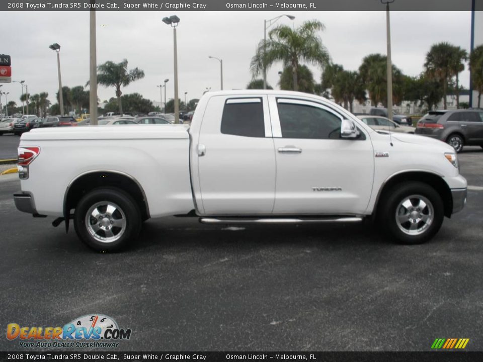 2008 Toyota Tundra SR5 Double Cab Super White / Graphite Gray Photo #5