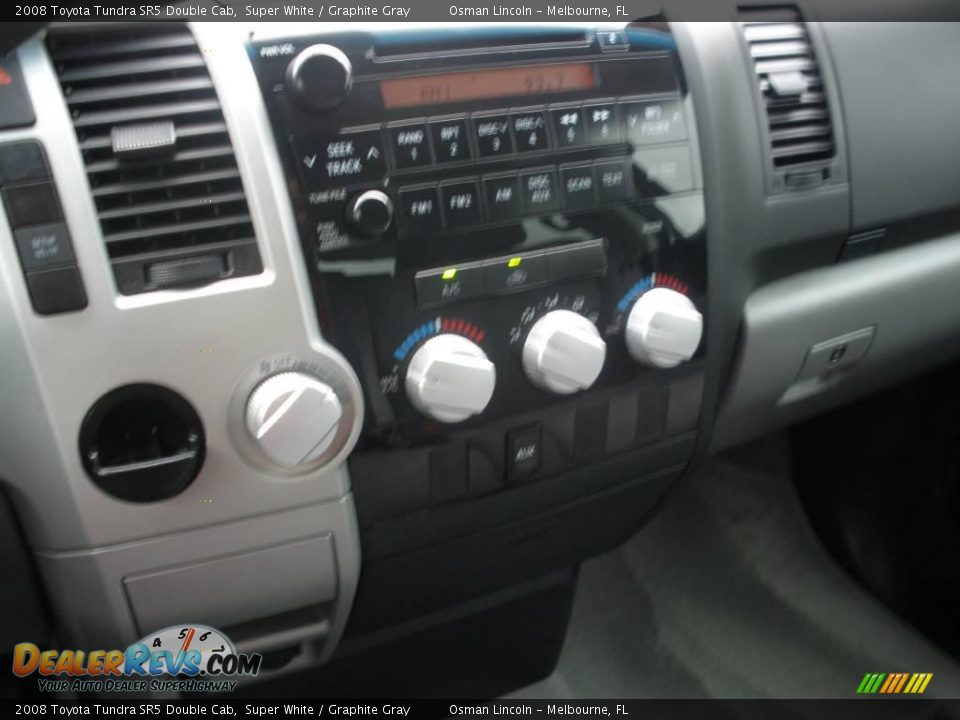 2008 Toyota Tundra SR5 Double Cab Super White / Graphite Gray Photo #19