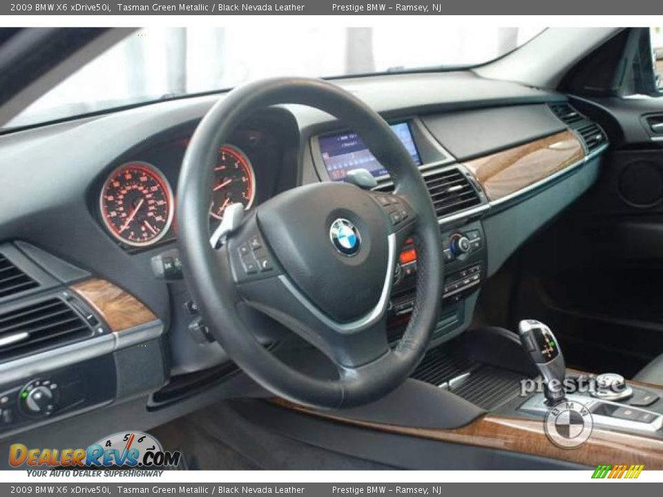 2009 BMW X6 xDrive50i Tasman Green Metallic / Black Nevada Leather Photo #14
