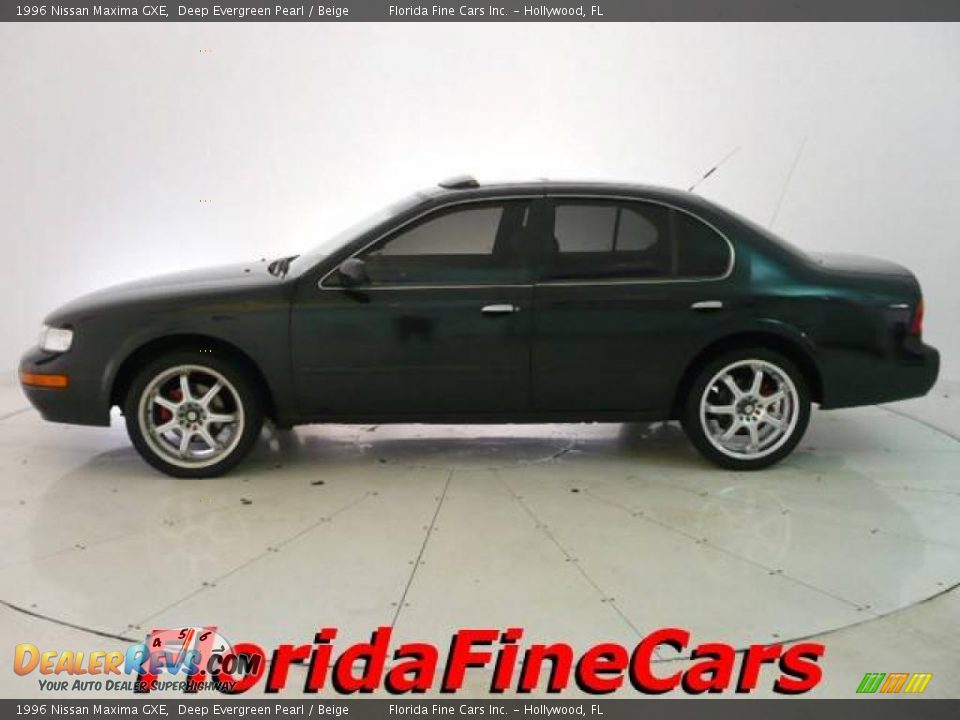 1996 Nissan Maxima GXE Deep Evergreen Pearl / Beige Photo #2