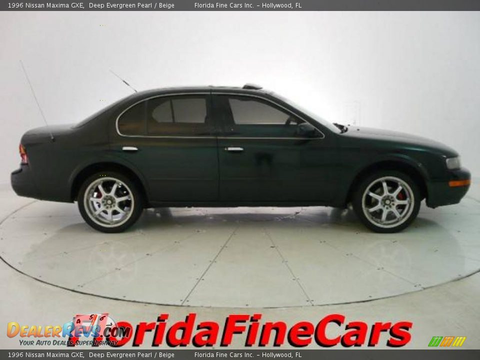 1996 Nissan Maxima GXE Deep Evergreen Pearl / Beige Photo #3