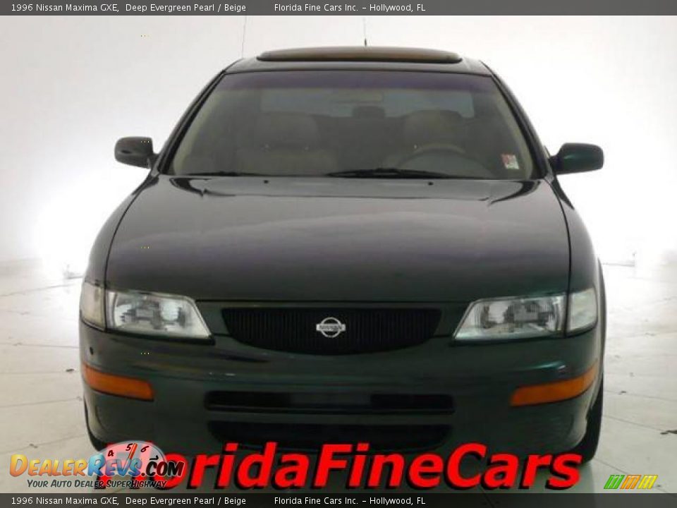 1996 Nissan Maxima GXE Deep Evergreen Pearl / Beige Photo #4