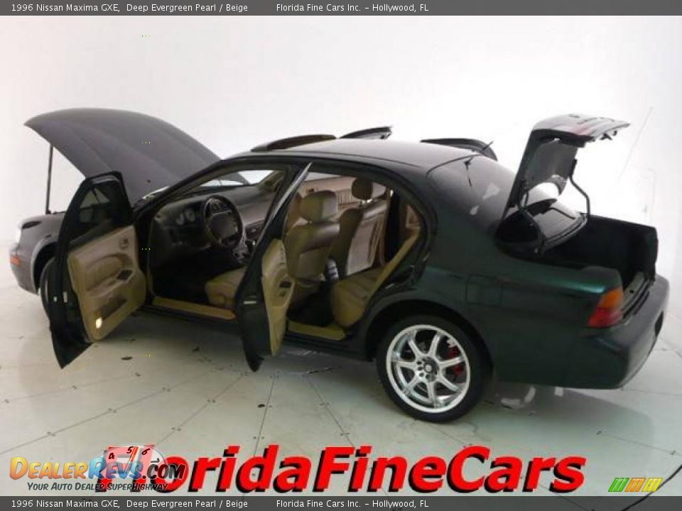 1996 Nissan Maxima GXE Deep Evergreen Pearl / Beige Photo #6