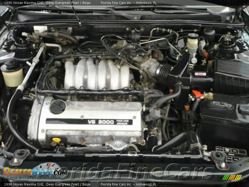 1996 Nissan Maxima GXE Deep Evergreen Pearl / Beige Photo #7