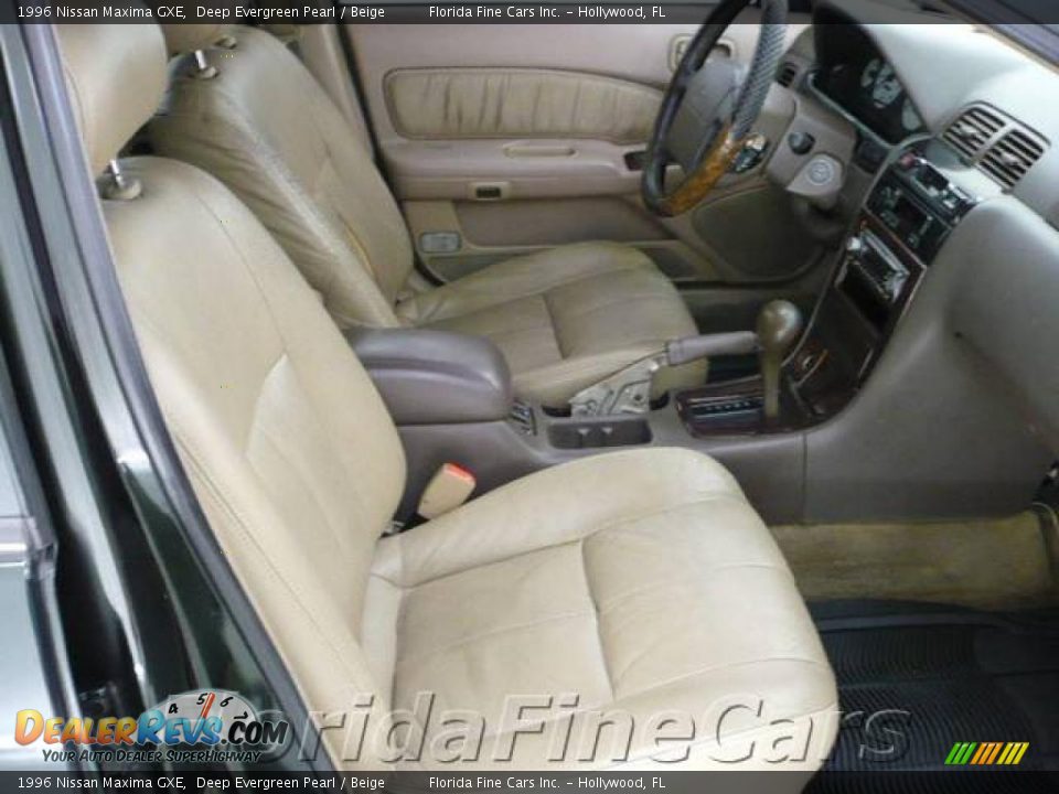 1996 Nissan Maxima GXE Deep Evergreen Pearl / Beige Photo #11