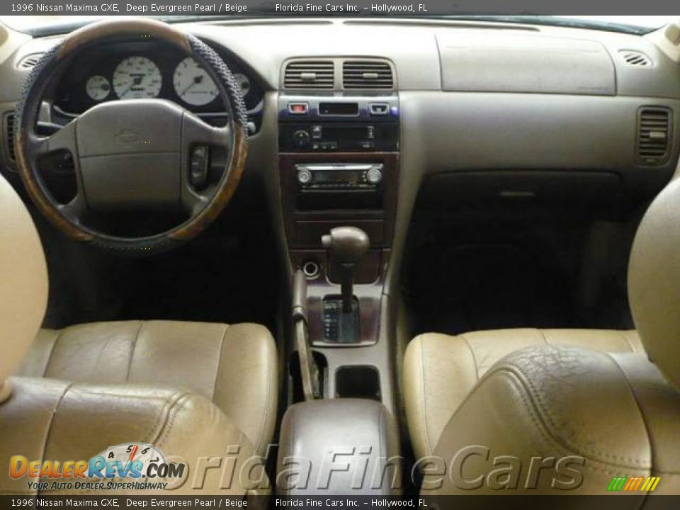 1996 Nissan Maxima GXE Deep Evergreen Pearl / Beige Photo #13