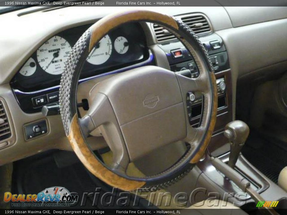 1996 Nissan Maxima GXE Deep Evergreen Pearl / Beige Photo #14