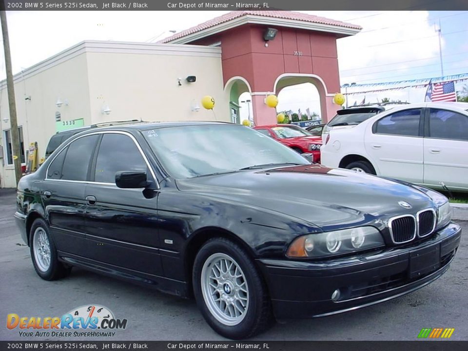 2002 BMW 5 Series 525i Sedan Jet Black / Black Photo #1