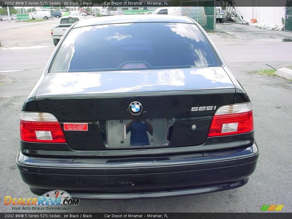 2002 BMW 5 Series 525i Sedan Jet Black / Black Photo #4